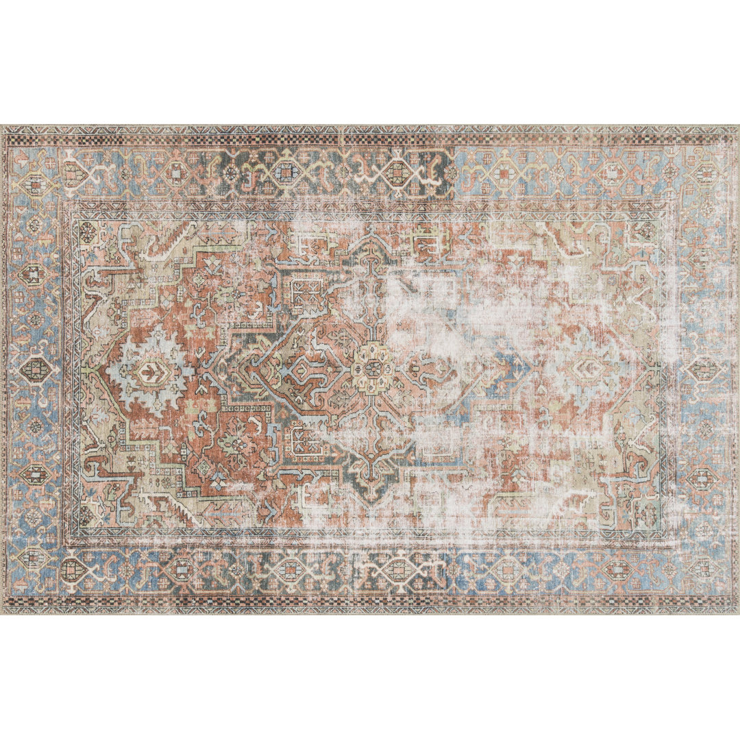 Skye Oriental Terracotta Area Rug